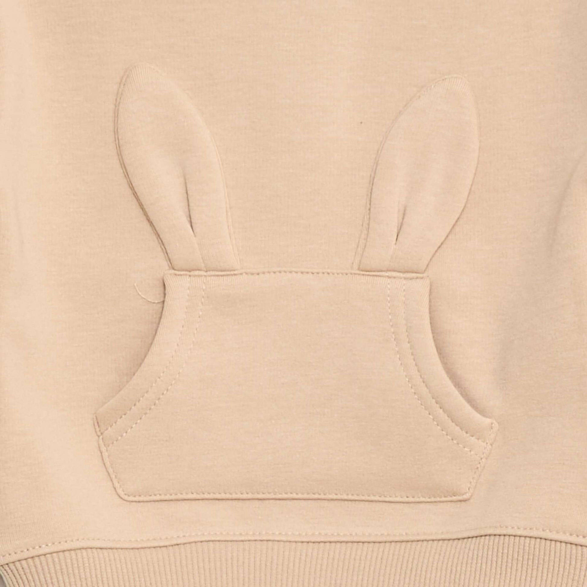 Sweat animé en coton BEIGE