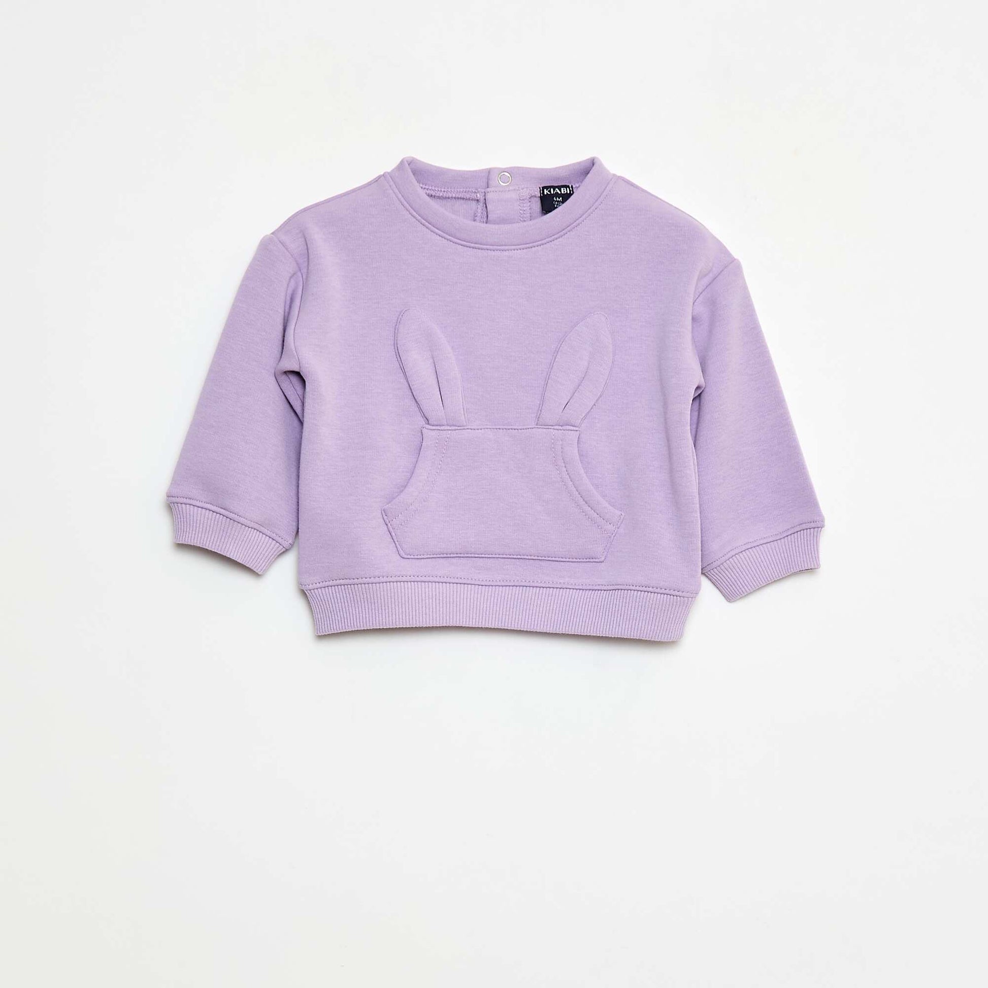 Sweat animé en coton VIOLET