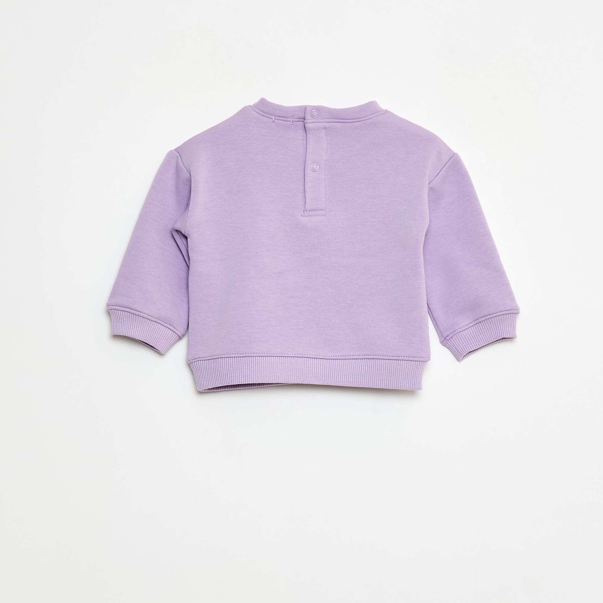 Sweat animé en coton VIOLET
