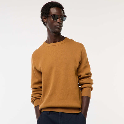 Pull en maille fantaisie à col rond BEIGE