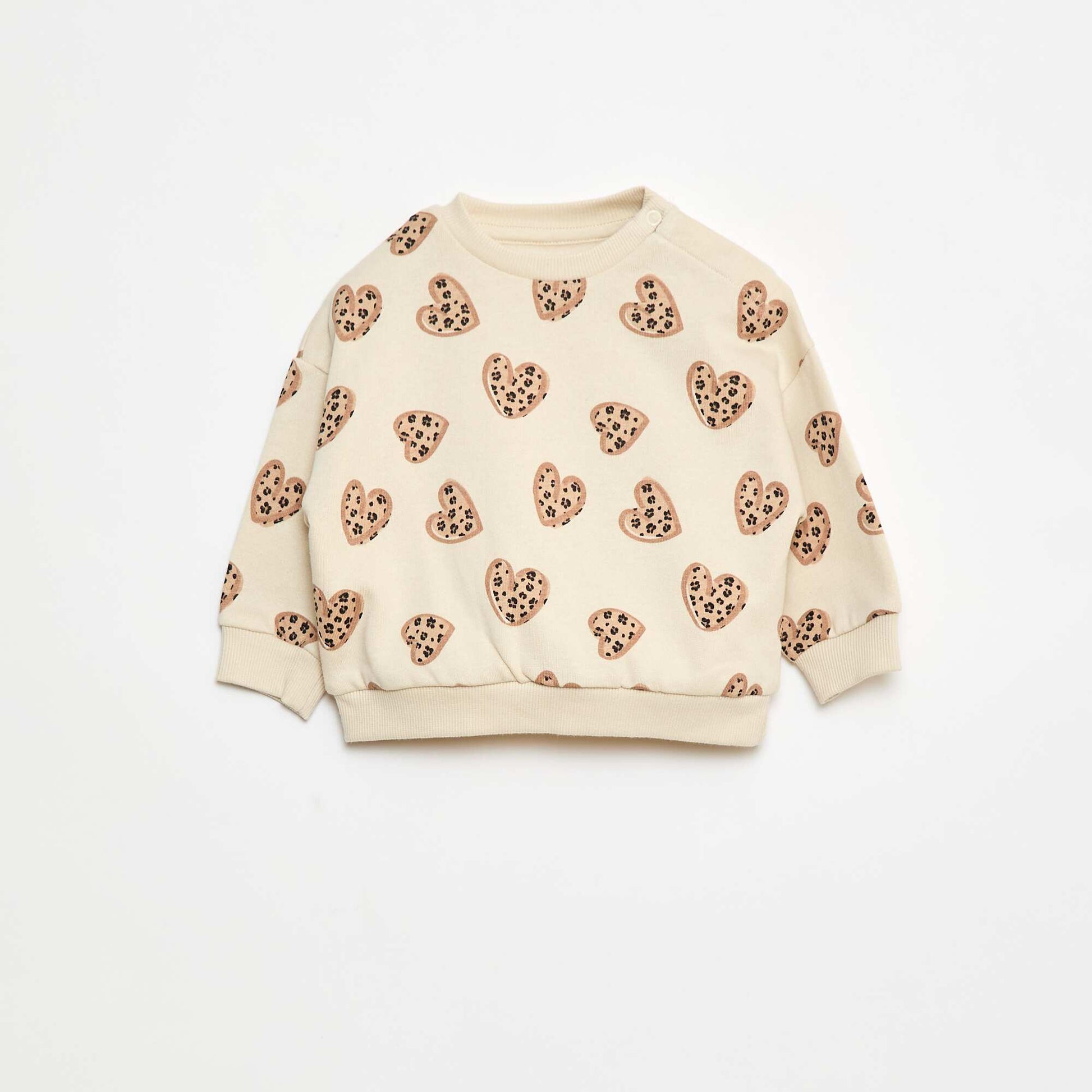 Lot de 2 ensembles pull + pantalon en coton BEIGE