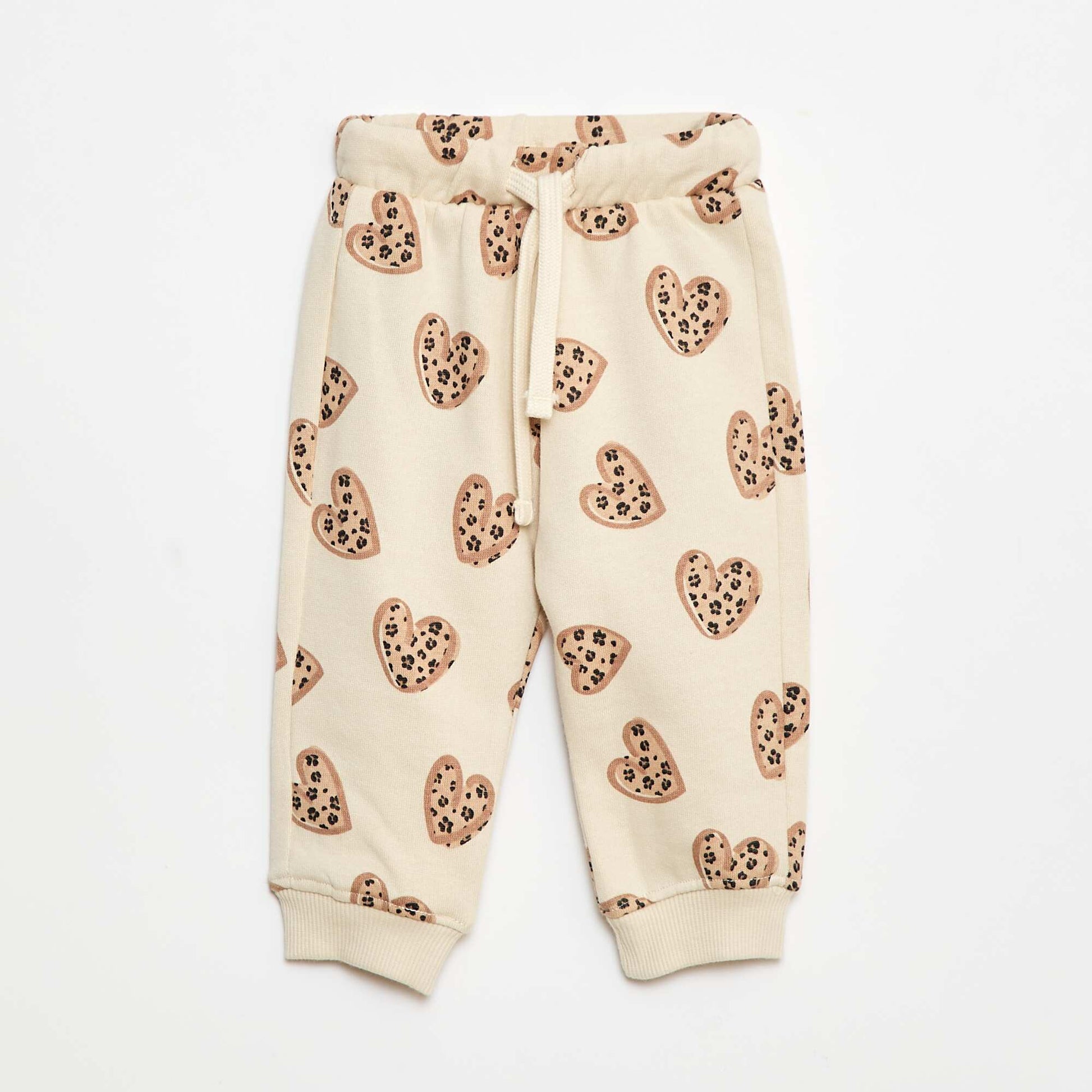 Lot de 2 ensembles pull + pantalon en coton BEIGE