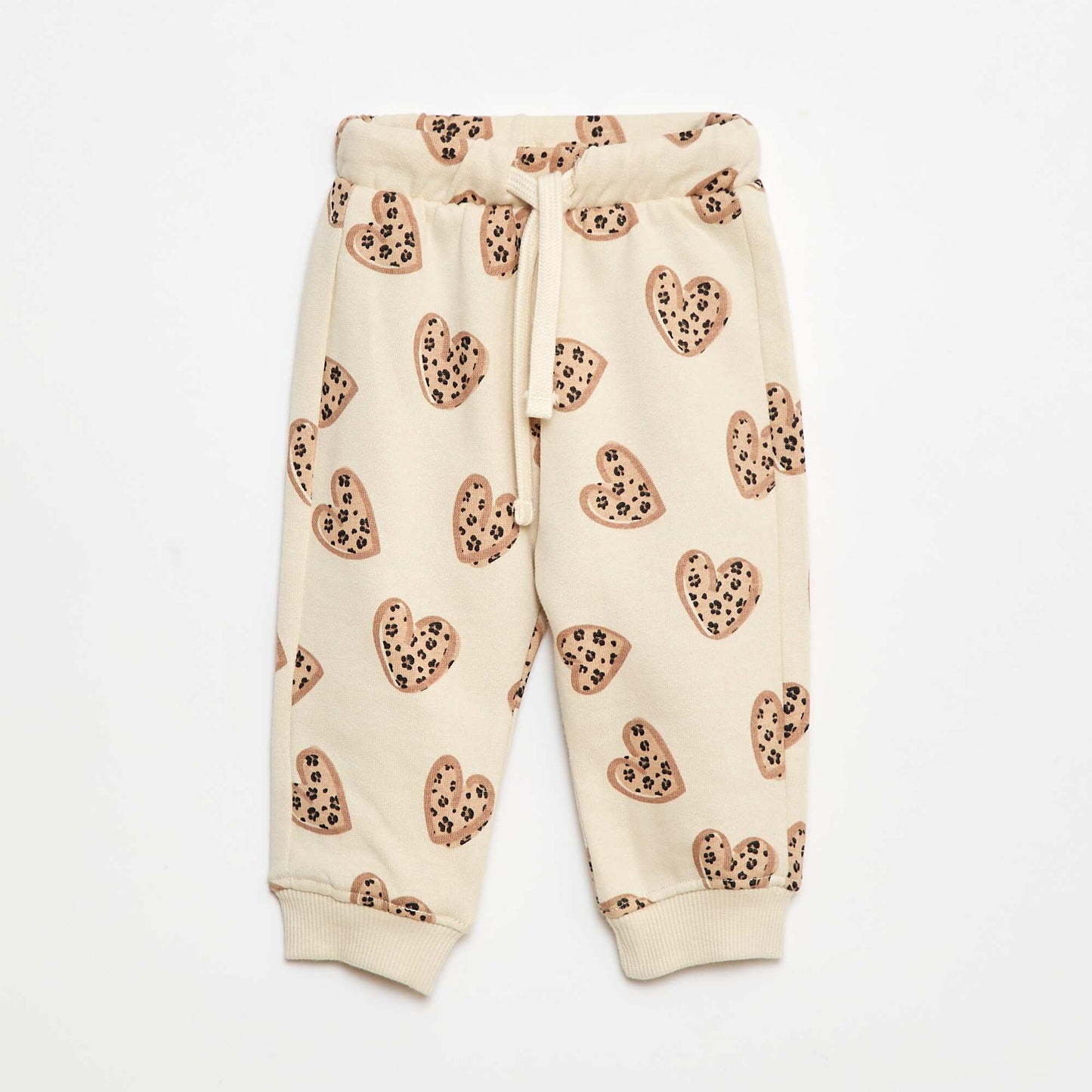 Lot de 2 ensembles pull + pantalon en coton BEIGE