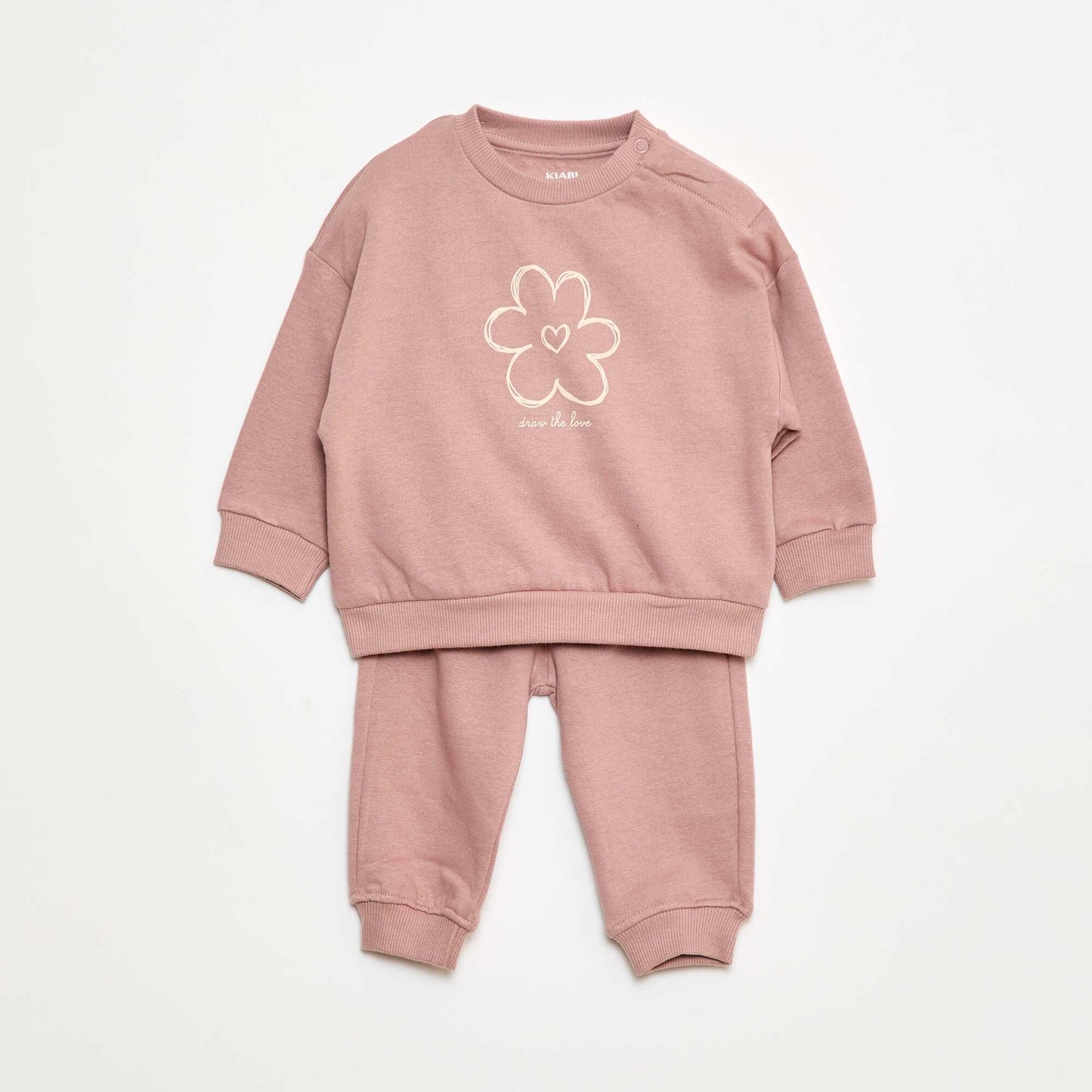 Lot de 2 ensembles pull + pantalon en coton ROSE