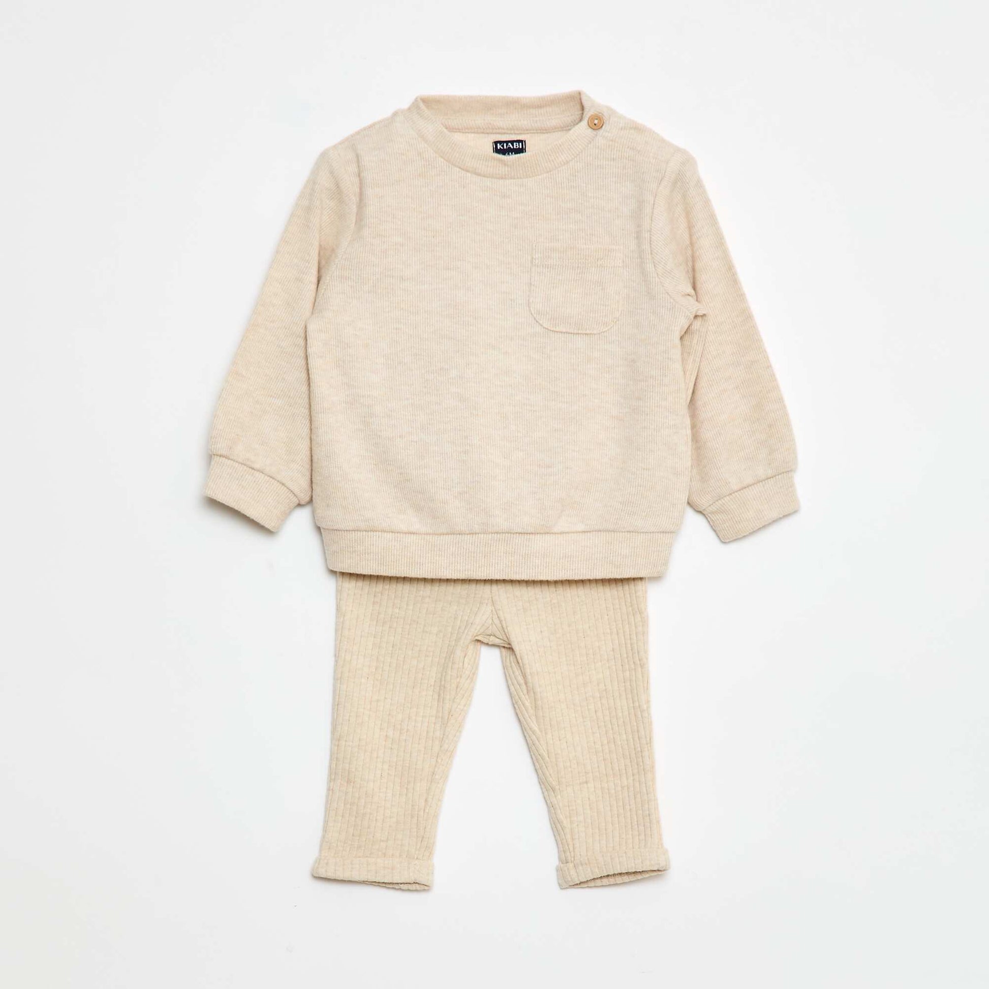 Ensemble 2 pièces sweat + legging BEIGE