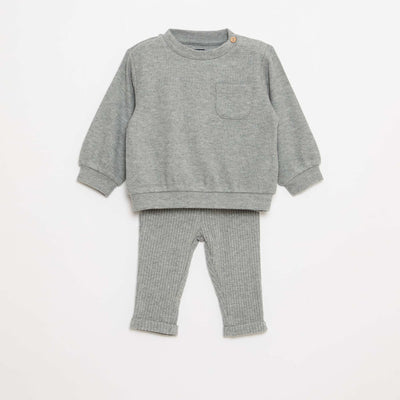 Ensemble 2 pièces sweat + legging GRIS