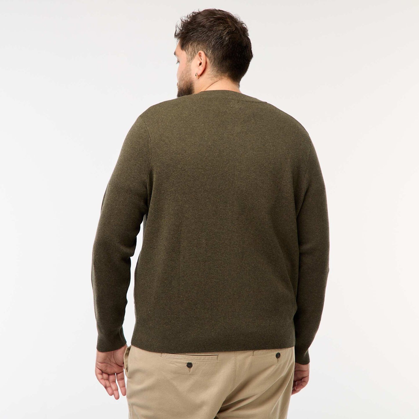 Gilet en maille tricot  à ouverture zippée VERT