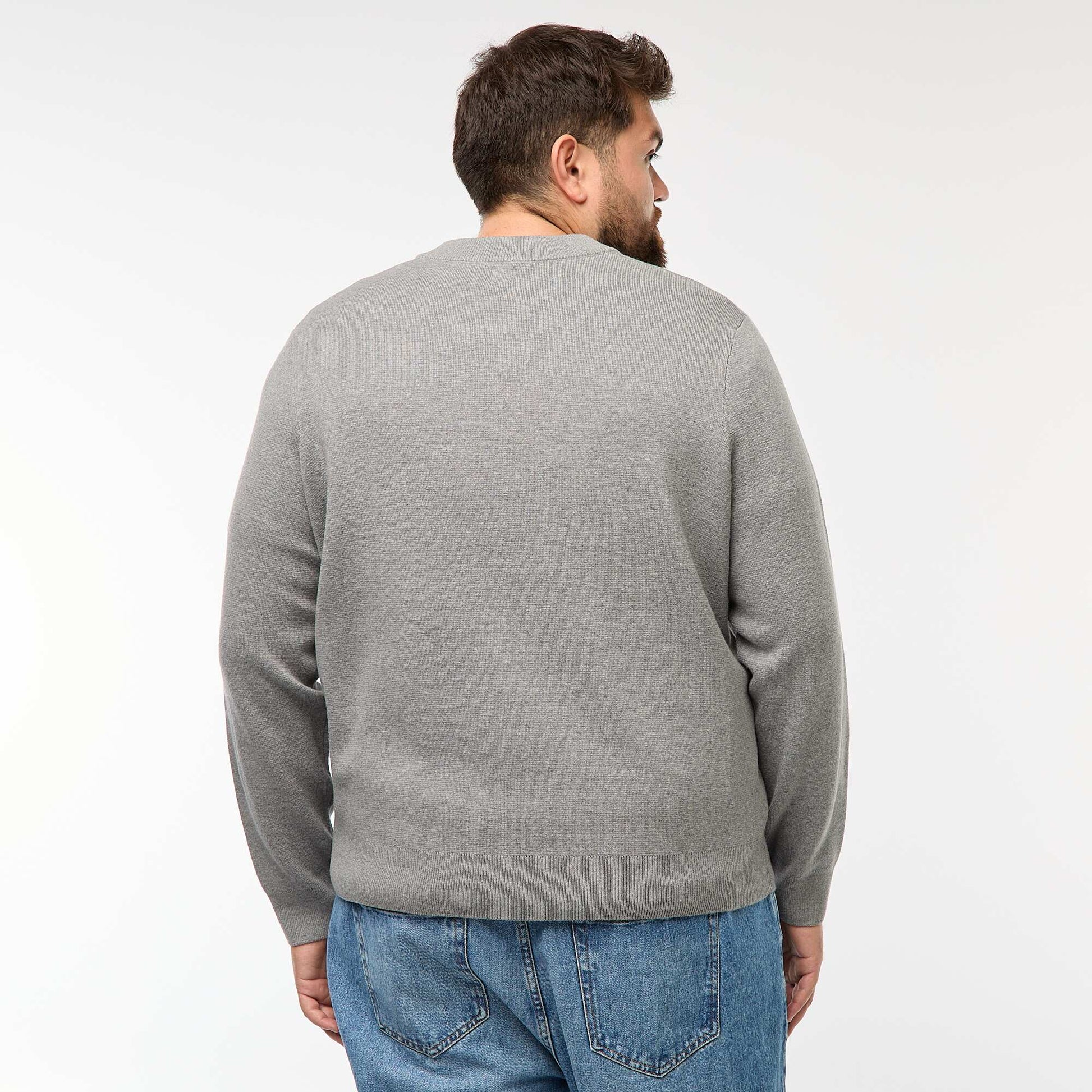 Gilet en maille tricot à ouverture zippée GRIS