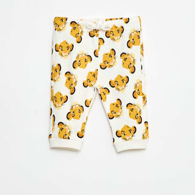 Pantalon en french terry 'Disney' BLANC