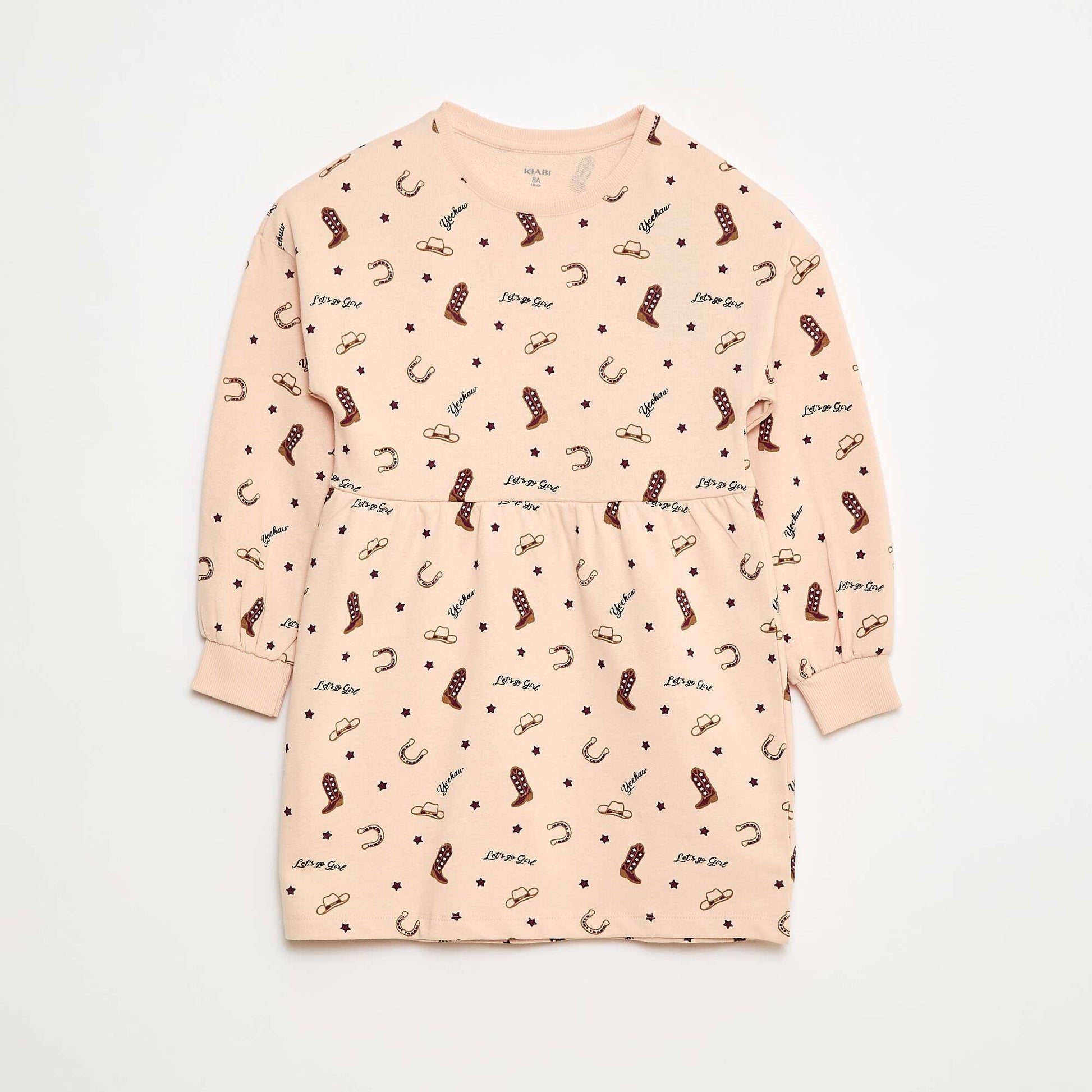 Robe à motif en molleton non-doublé ROSE