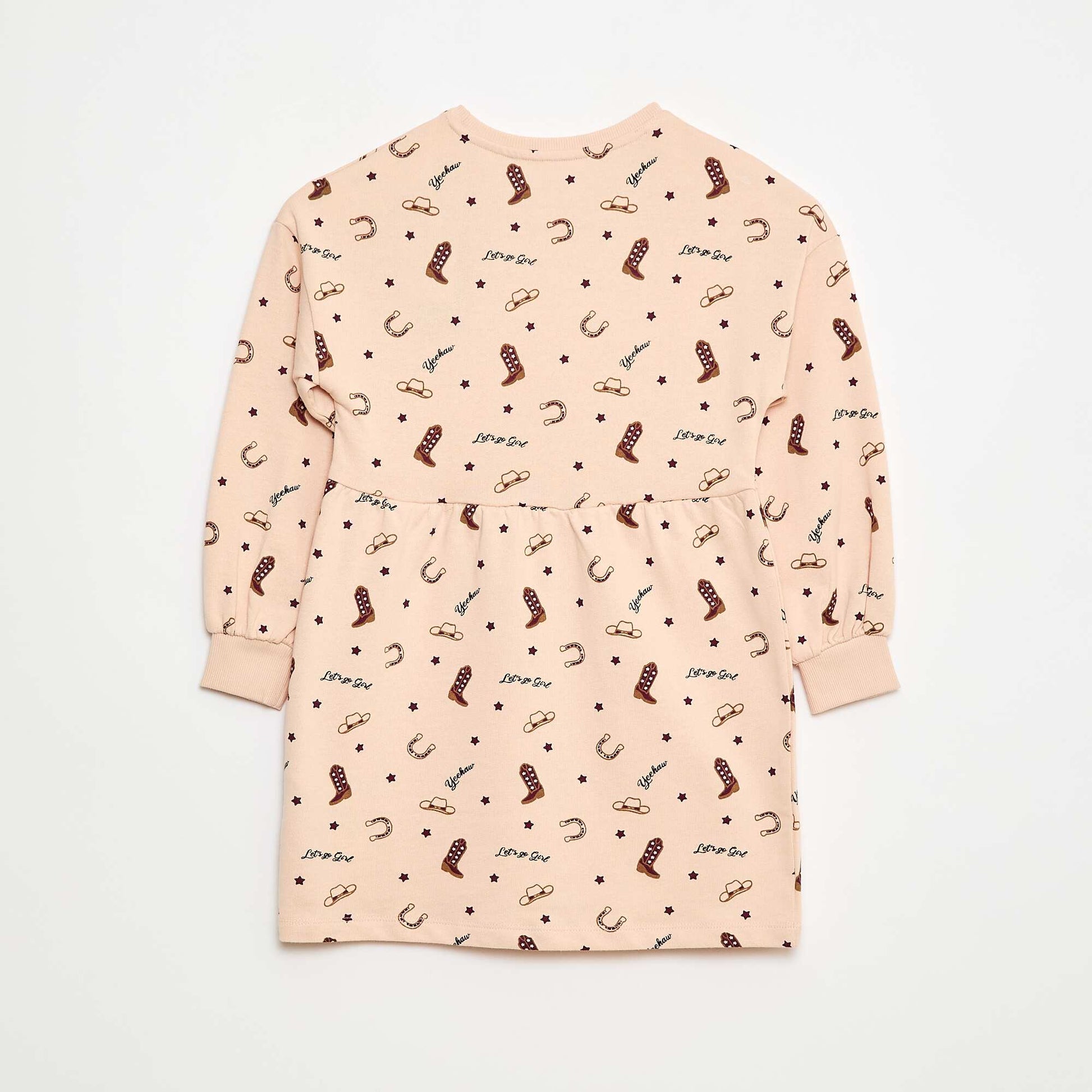 Robe à motif en molleton non-doublé ROSE