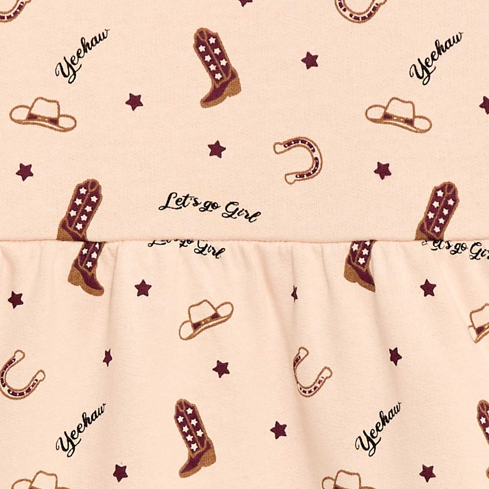 Robe à motif en molleton non-doublé ROSE