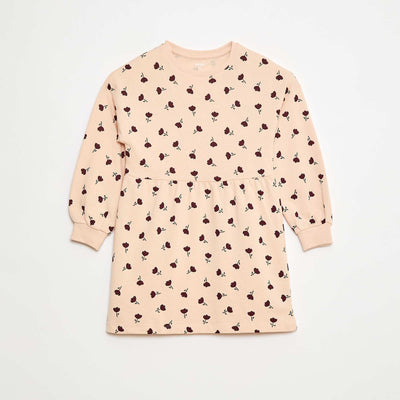 Robe à motif en molleton non-doublé ROSE