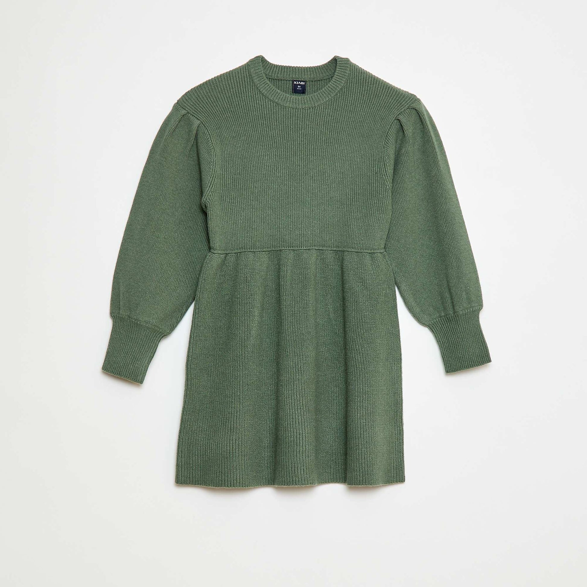 Robe pull en maille tricot douce VERT