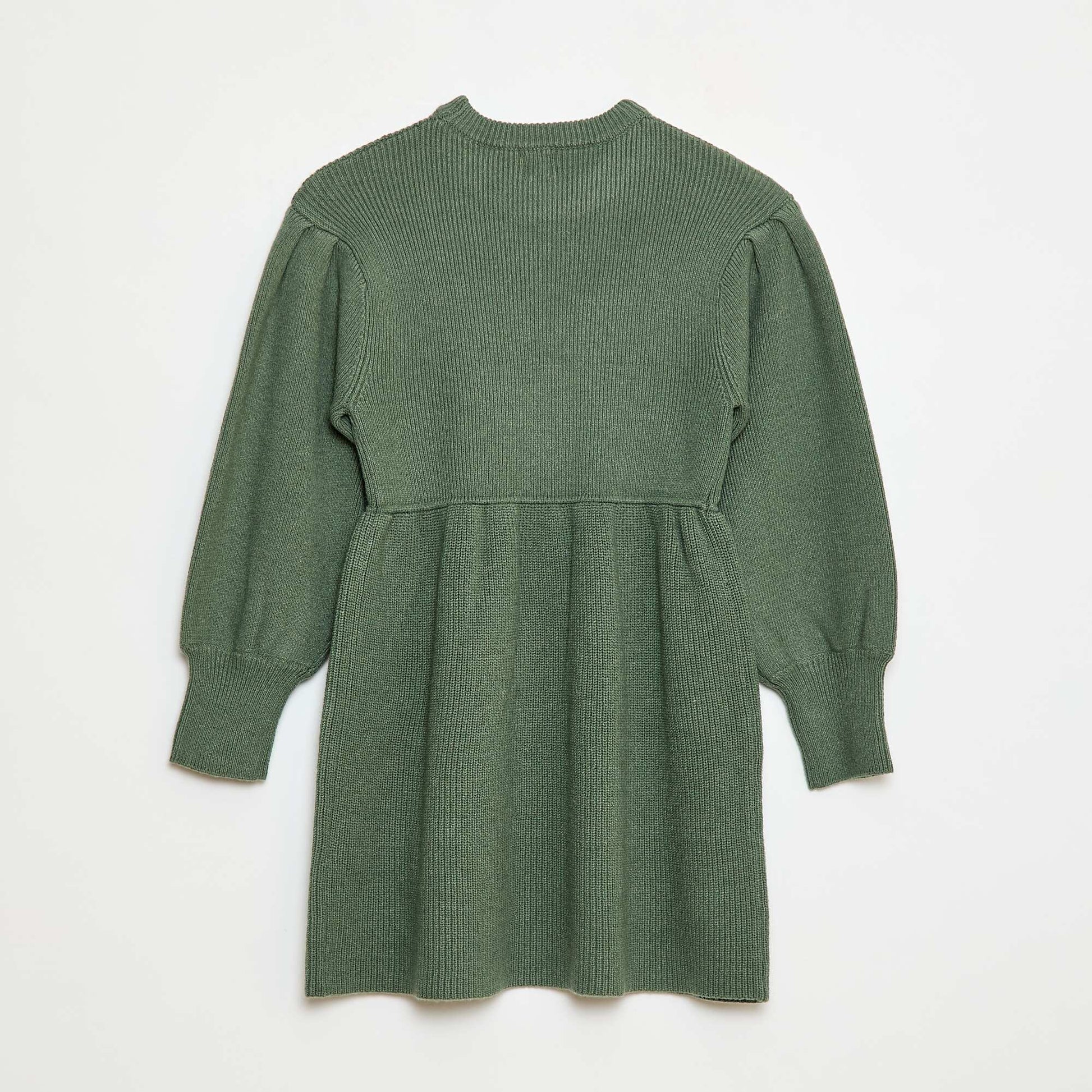 Robe pull en maille tricot douce VERT