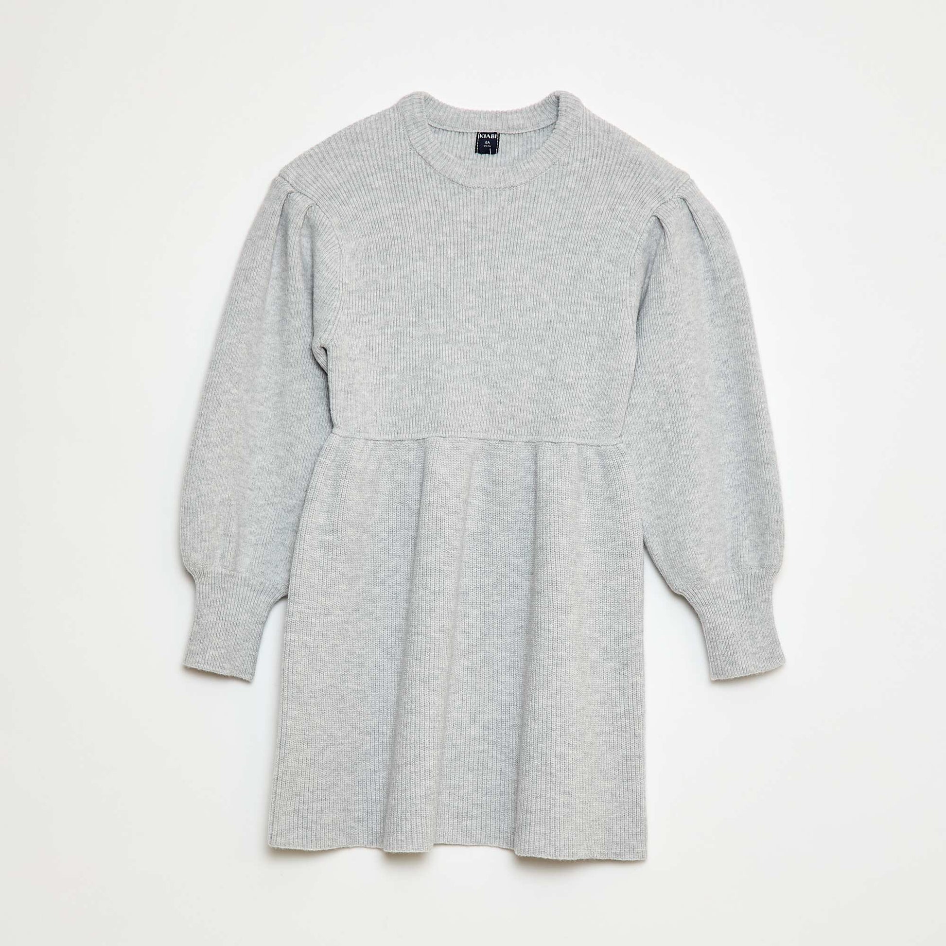 Robe pull en maille tricot douce GRIS