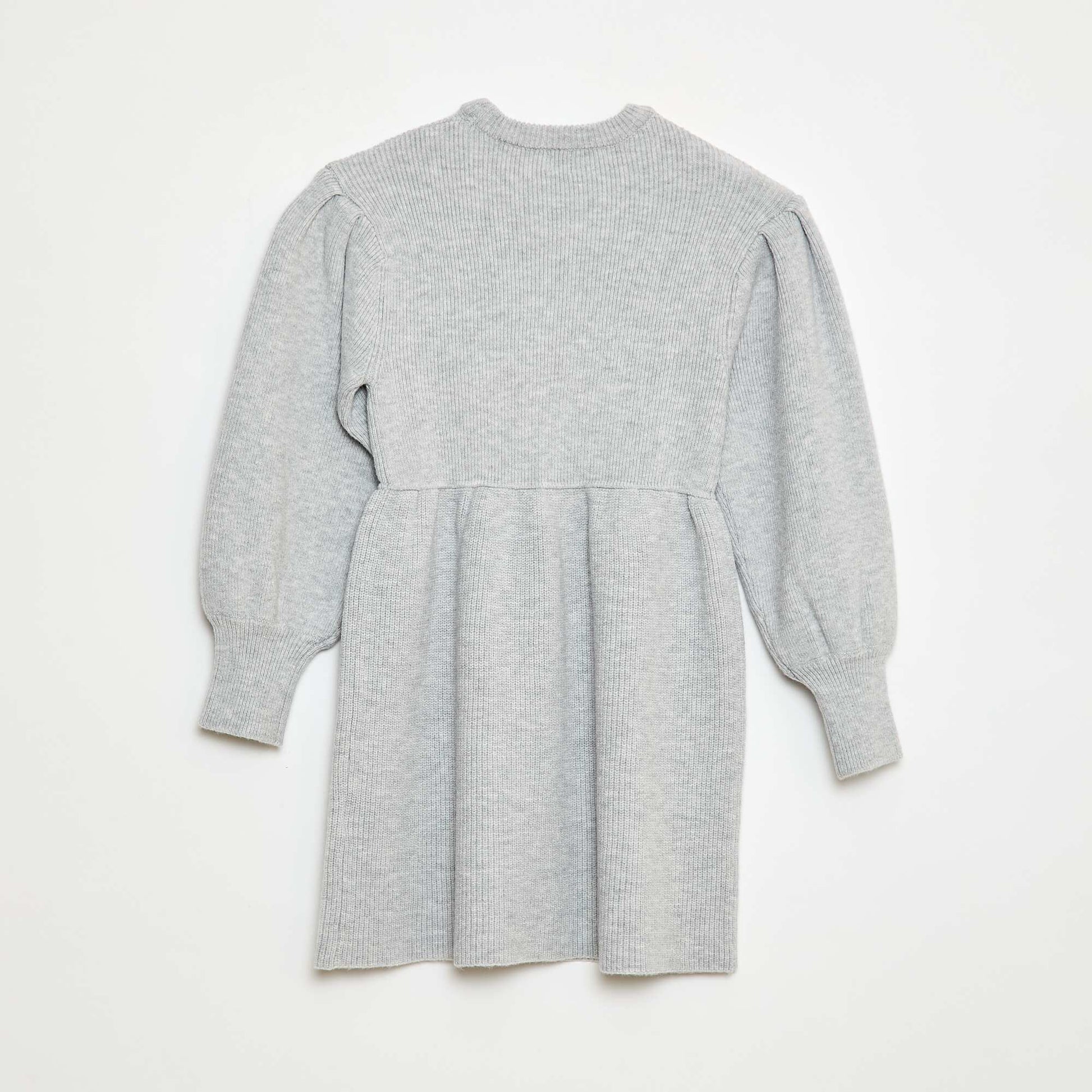 Robe pull en maille tricot douce GRIS