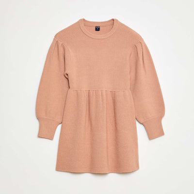 Robe pull en maille tricot douce ROSE
