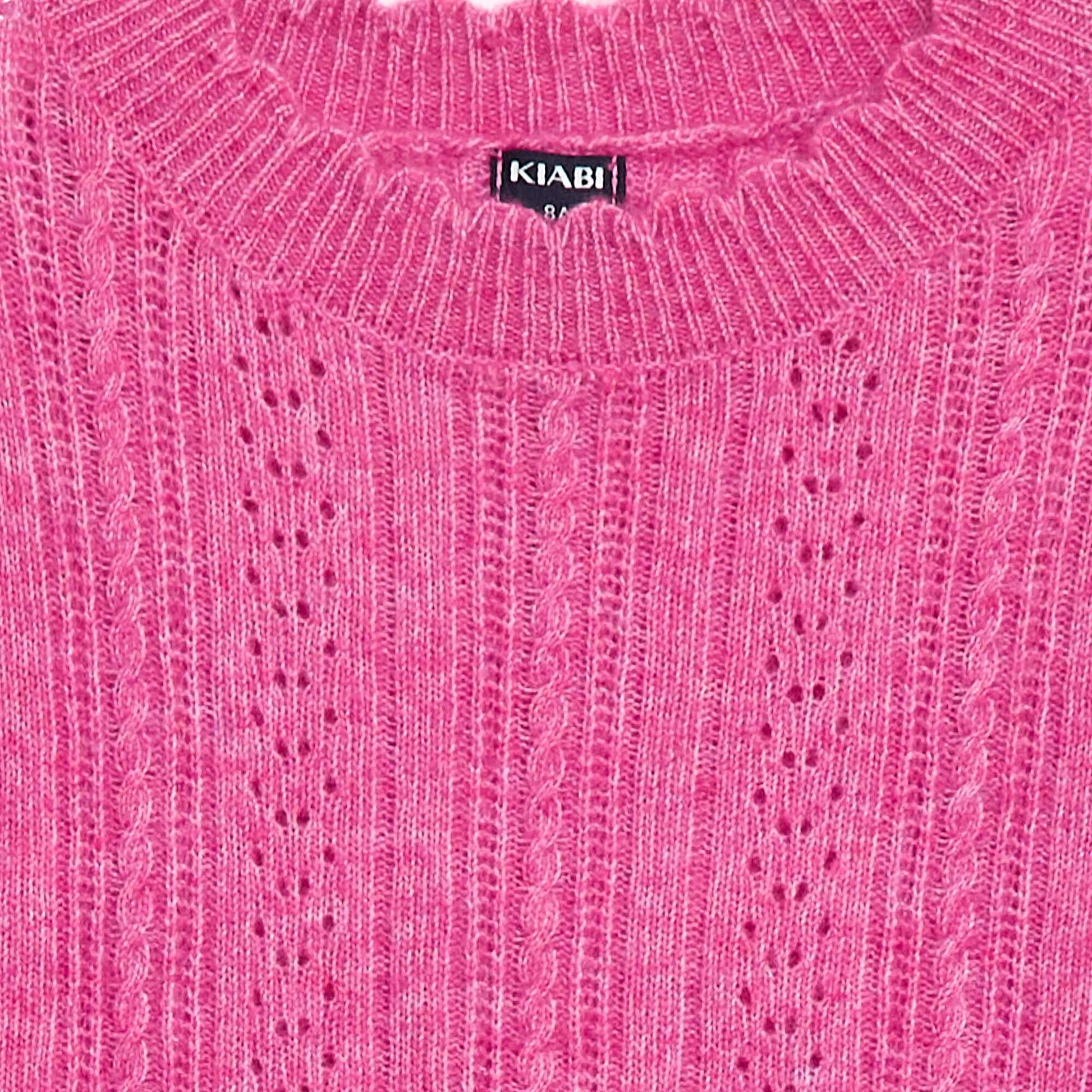 Robe pull en maille tricot ajourée ROSE