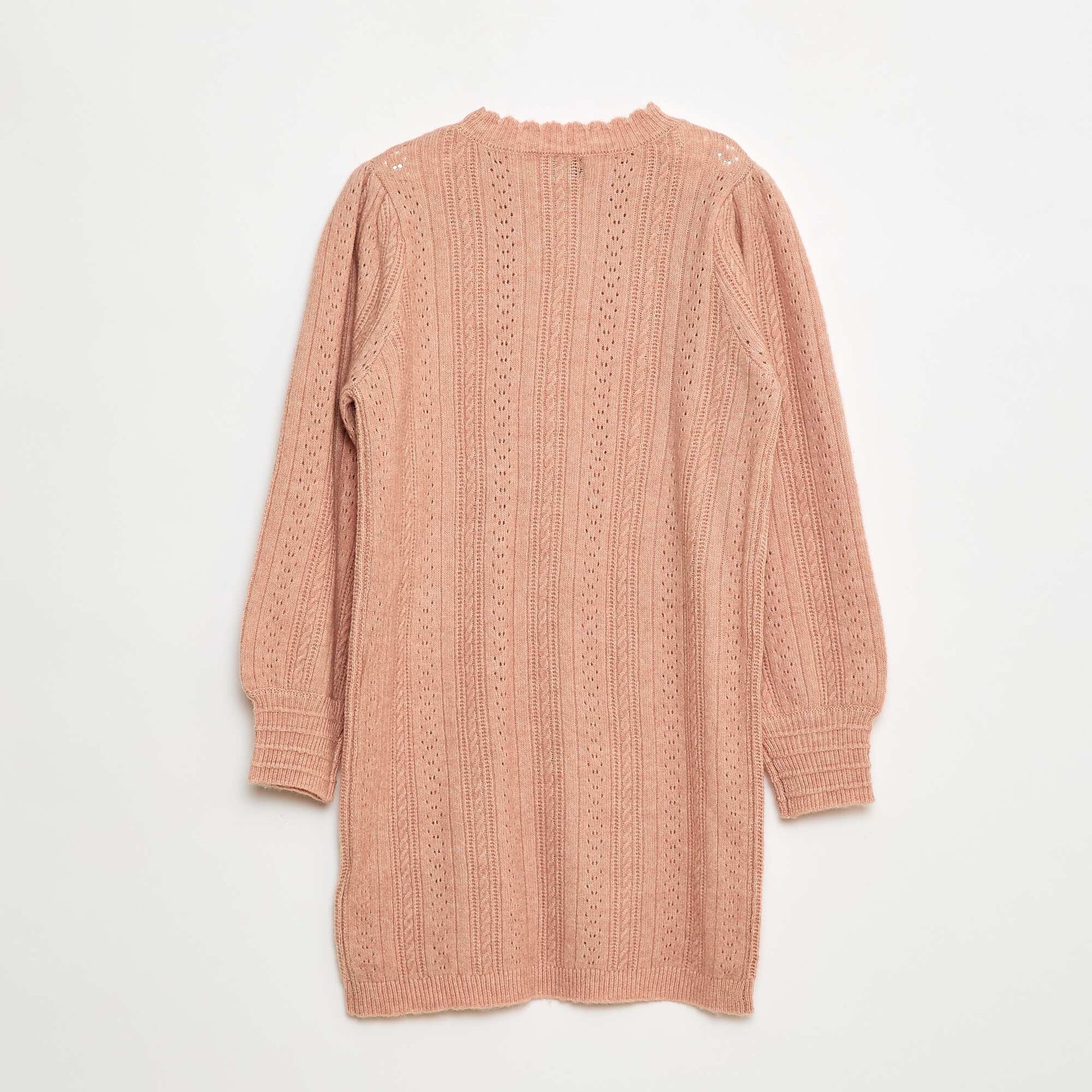 Robe pull en maille tricot ajourée ROSE