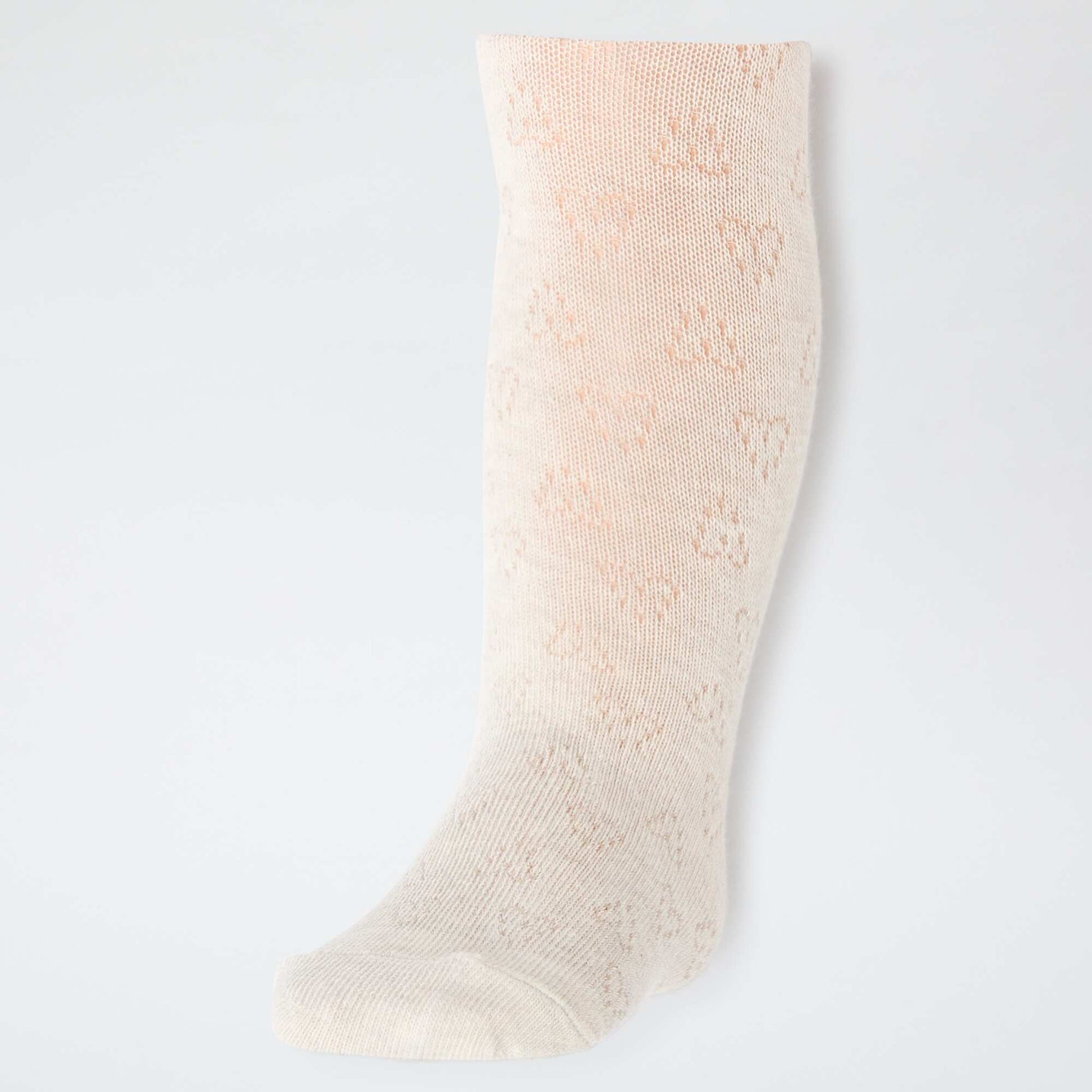 Lot de 2 paires de collants chauds pointelle BEIGE