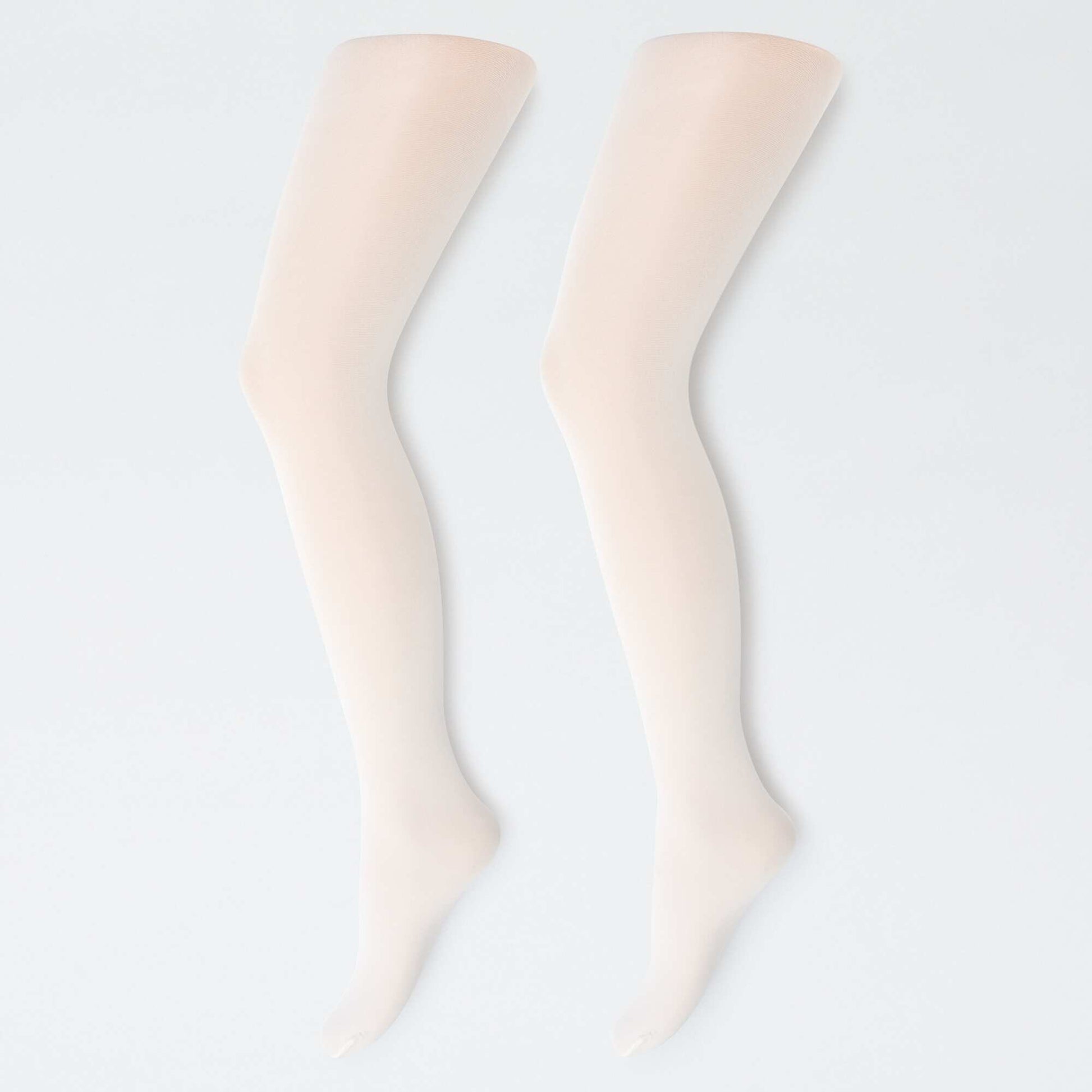 Lot de 2 paires de collants légers BLANC