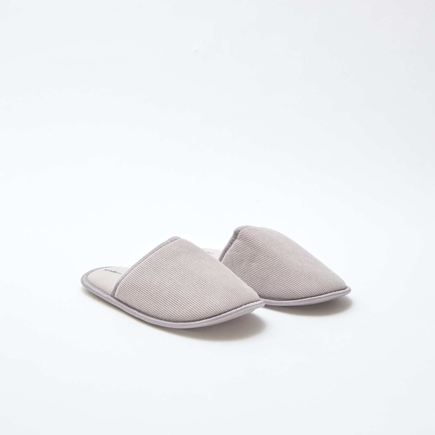 Chaussons mules en velours GRIS