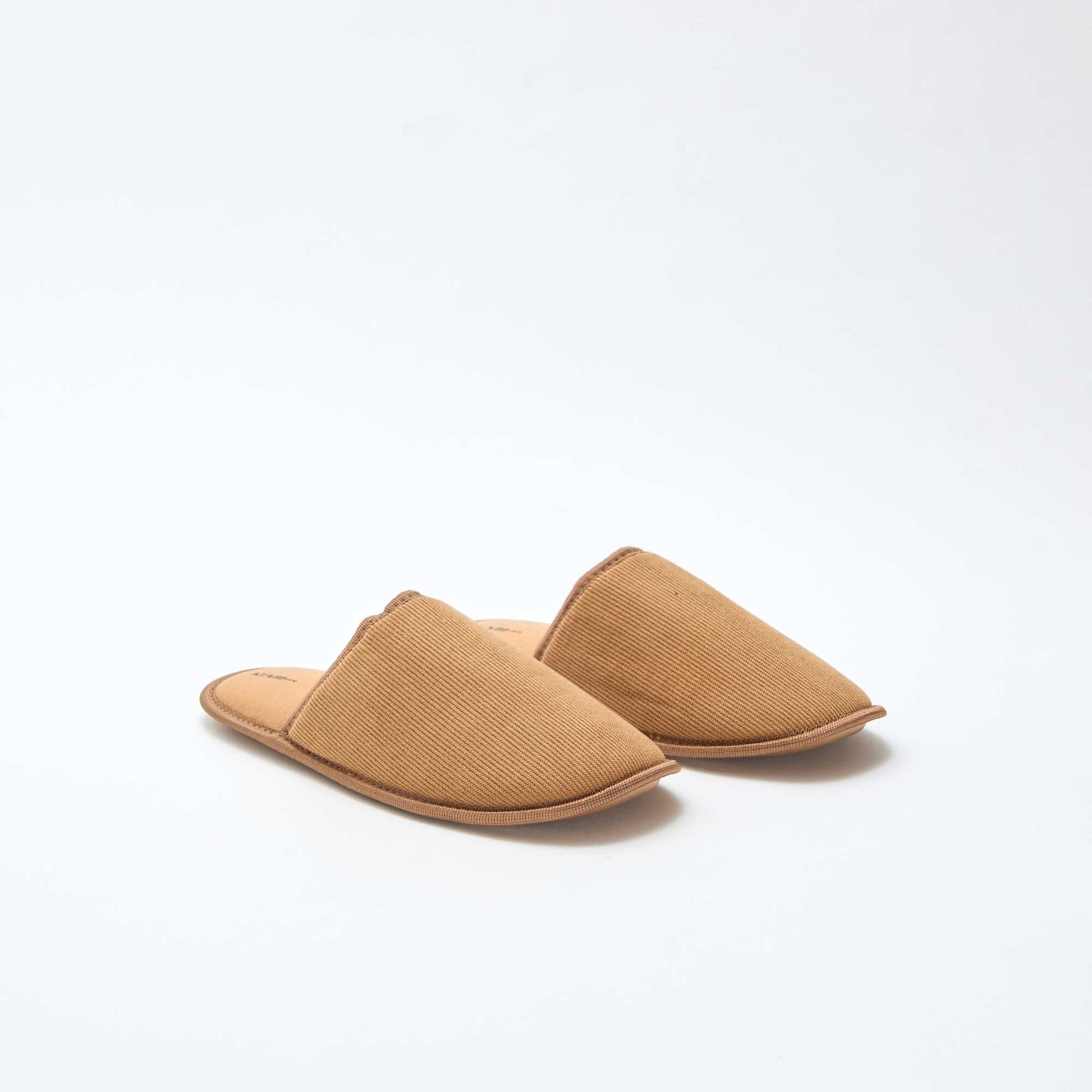 Chaussons mules en velours MARRON