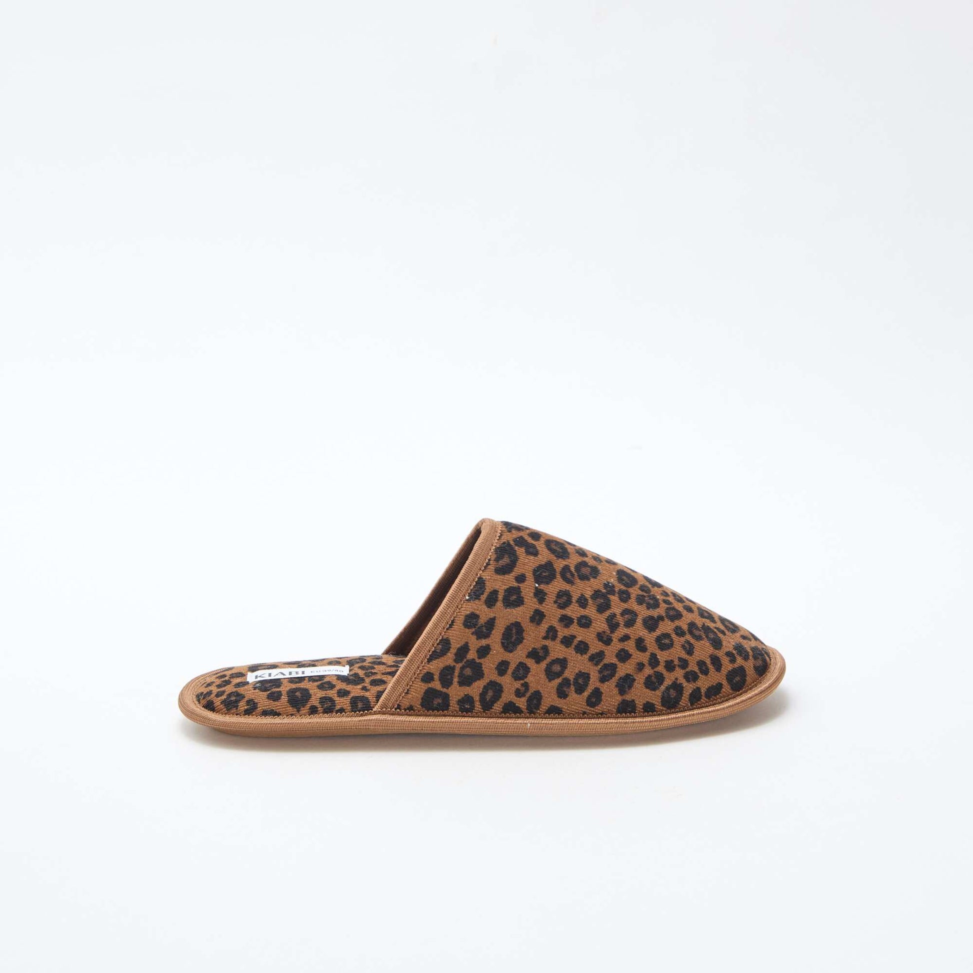 Chaussons mules en velours LéOPARD