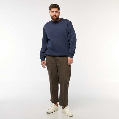 Jogging uni en maille piquée KAKI