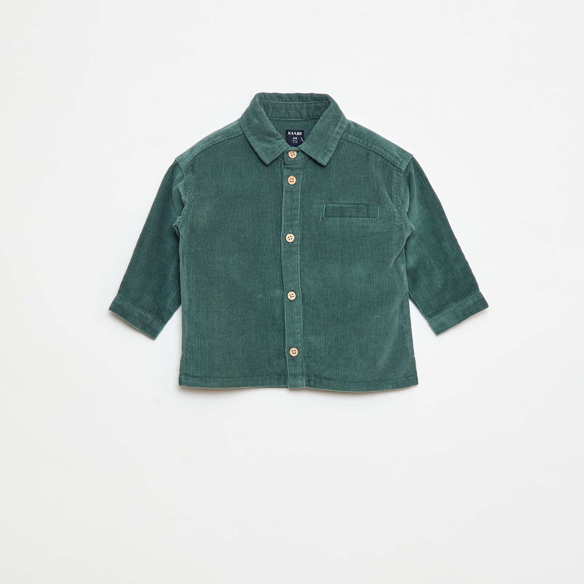 Chemise en velours côtelé VERT