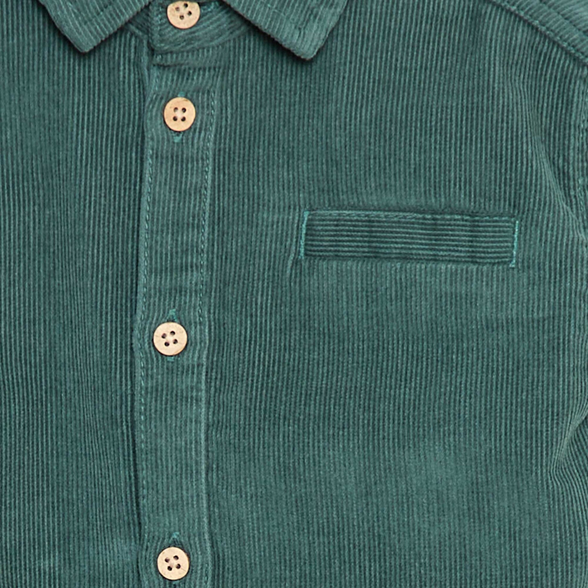 Chemise en velours côtelé VERT