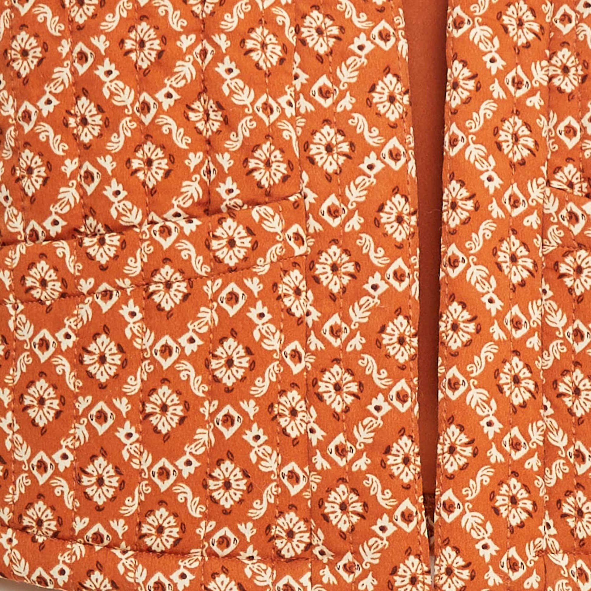 Gilet sans manches paddé imprimé ORANGE