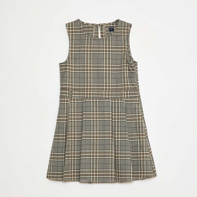 Robe mi-cuisse à carreaux GRIS