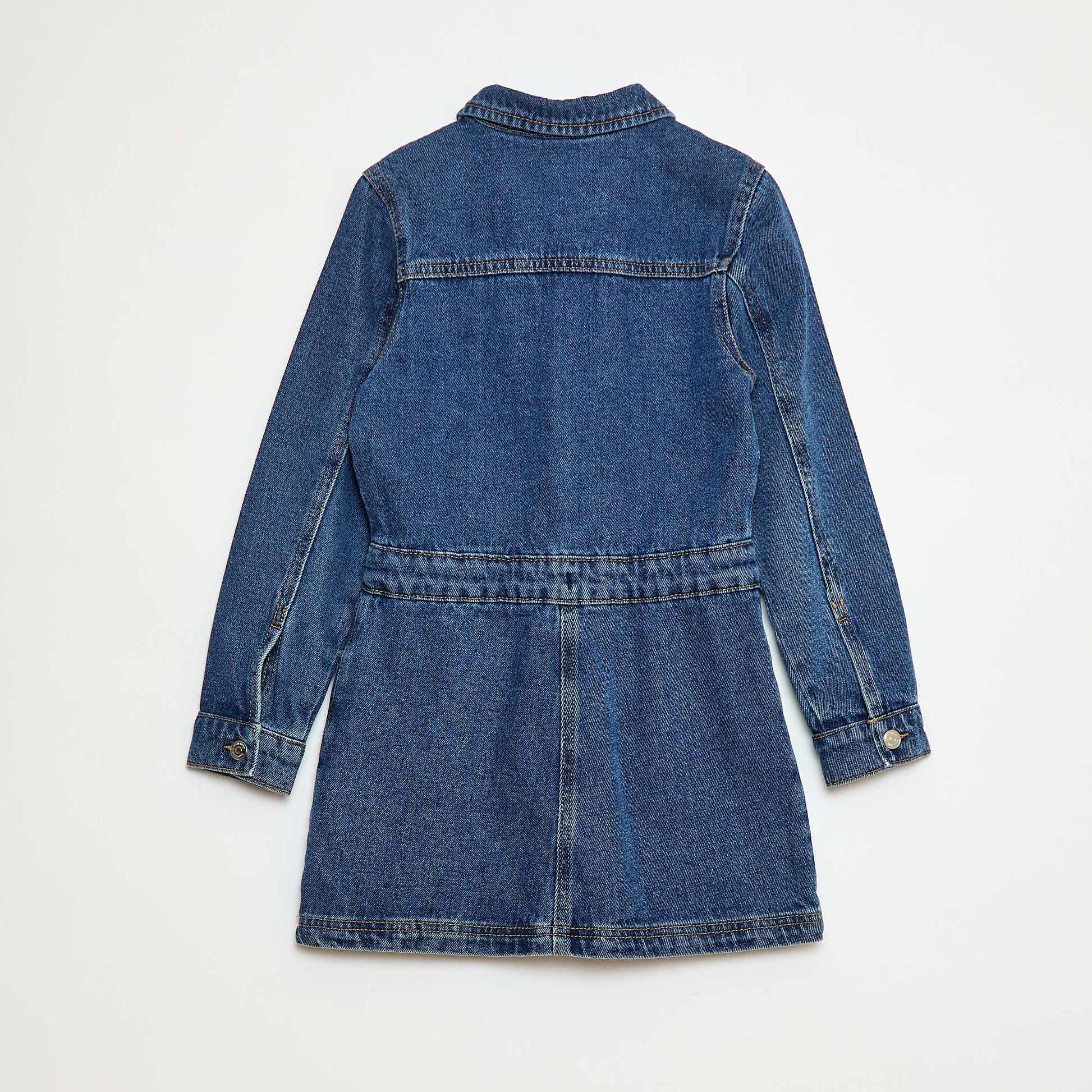 Robe en jean avec ouverture pressionnée BLEU