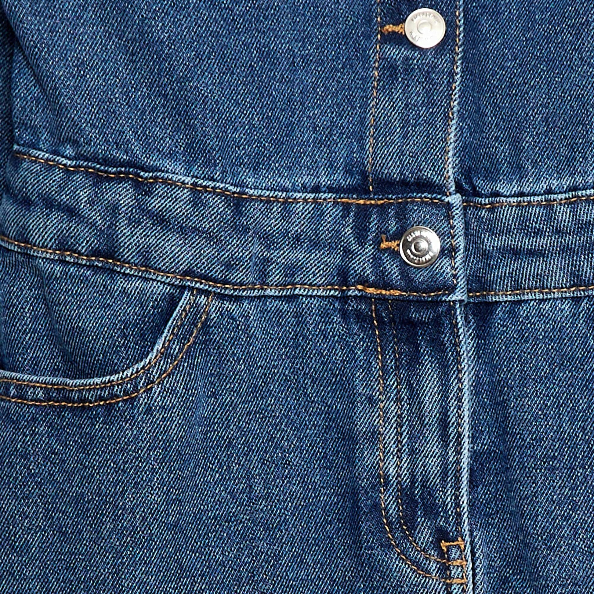 Robe en jean avec ouverture pressionnée BLEU