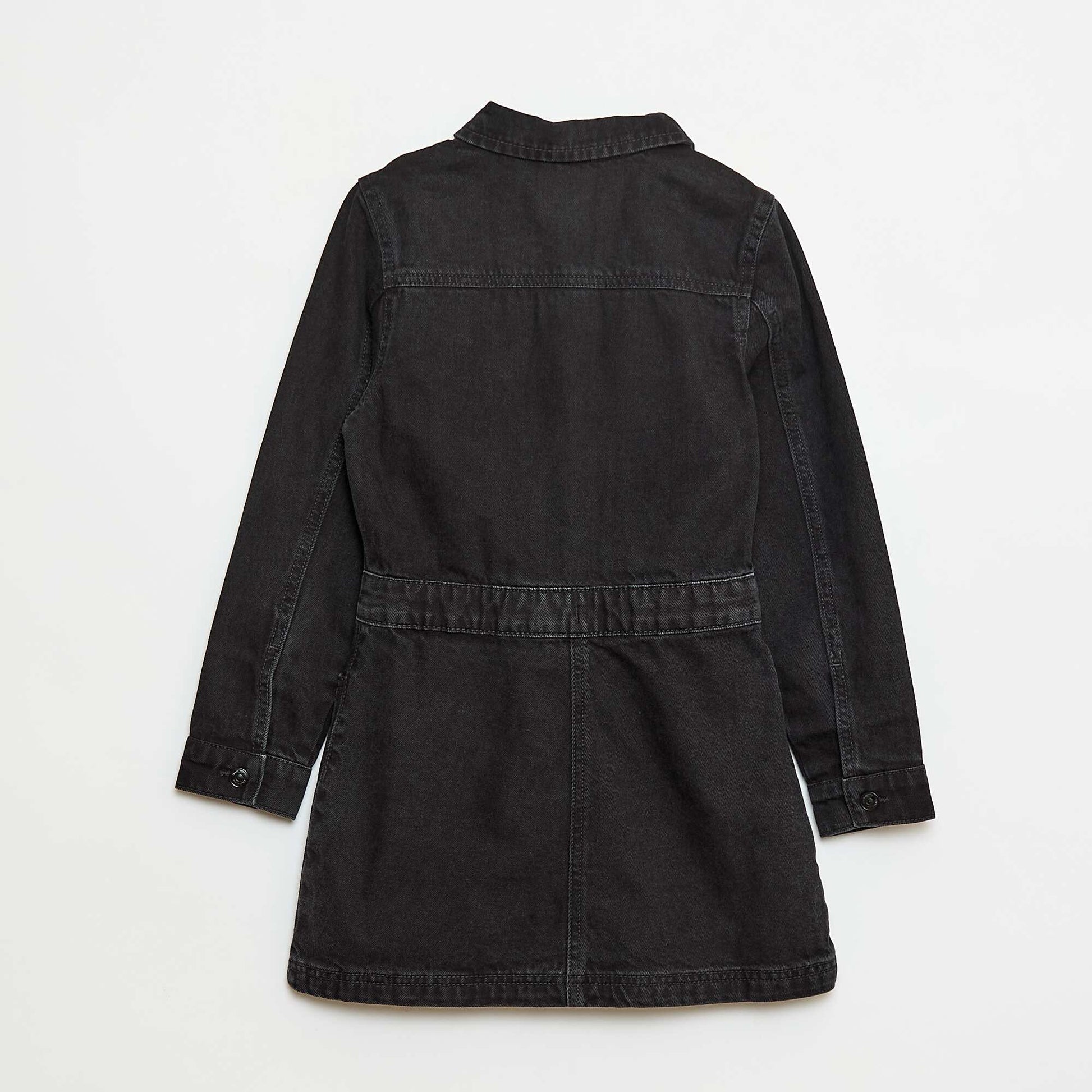 Robe en jean avec ouverture pressionnée GRIS