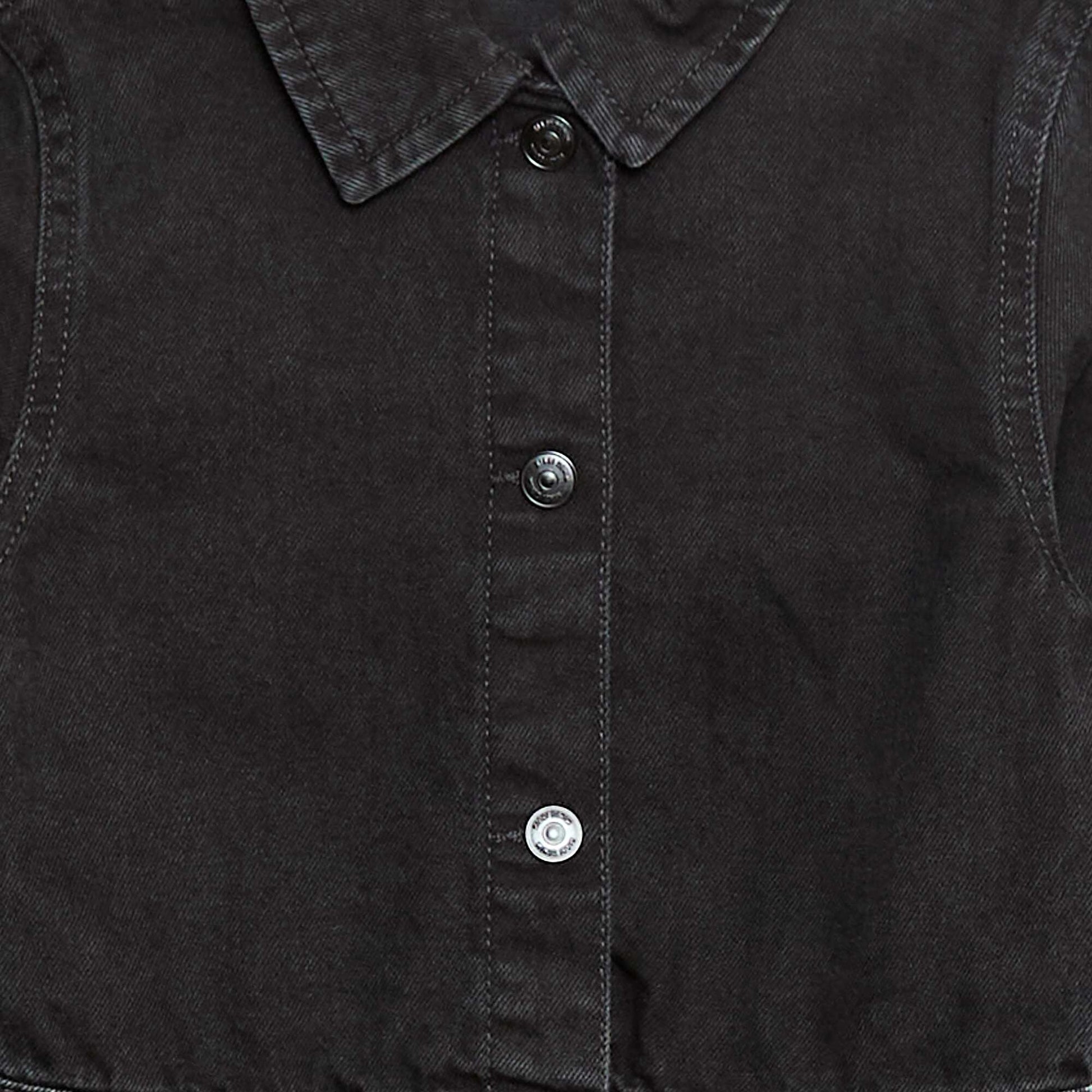 Robe en jean avec ouverture pressionnée GRIS