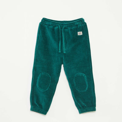 Pantalon en velours côtelé avec taille élastiquée VERT
