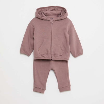 Ensemble sweat à capuche zippé + pantalon - 2 pièces VIOLET