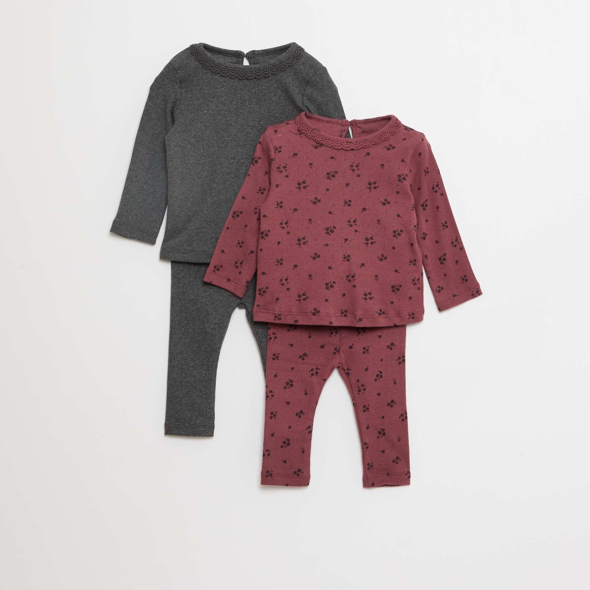 Lot de 2 ensemble t-shirt + legging - 2 pièces ROUGE