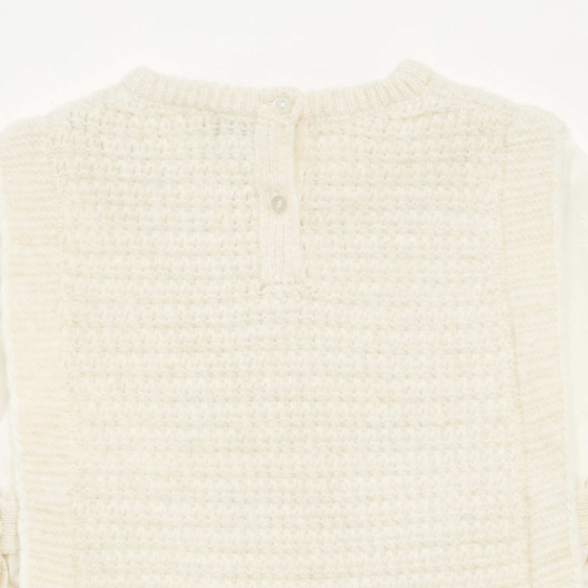 Pull sans manches et blouse 2 en 1 BLANC