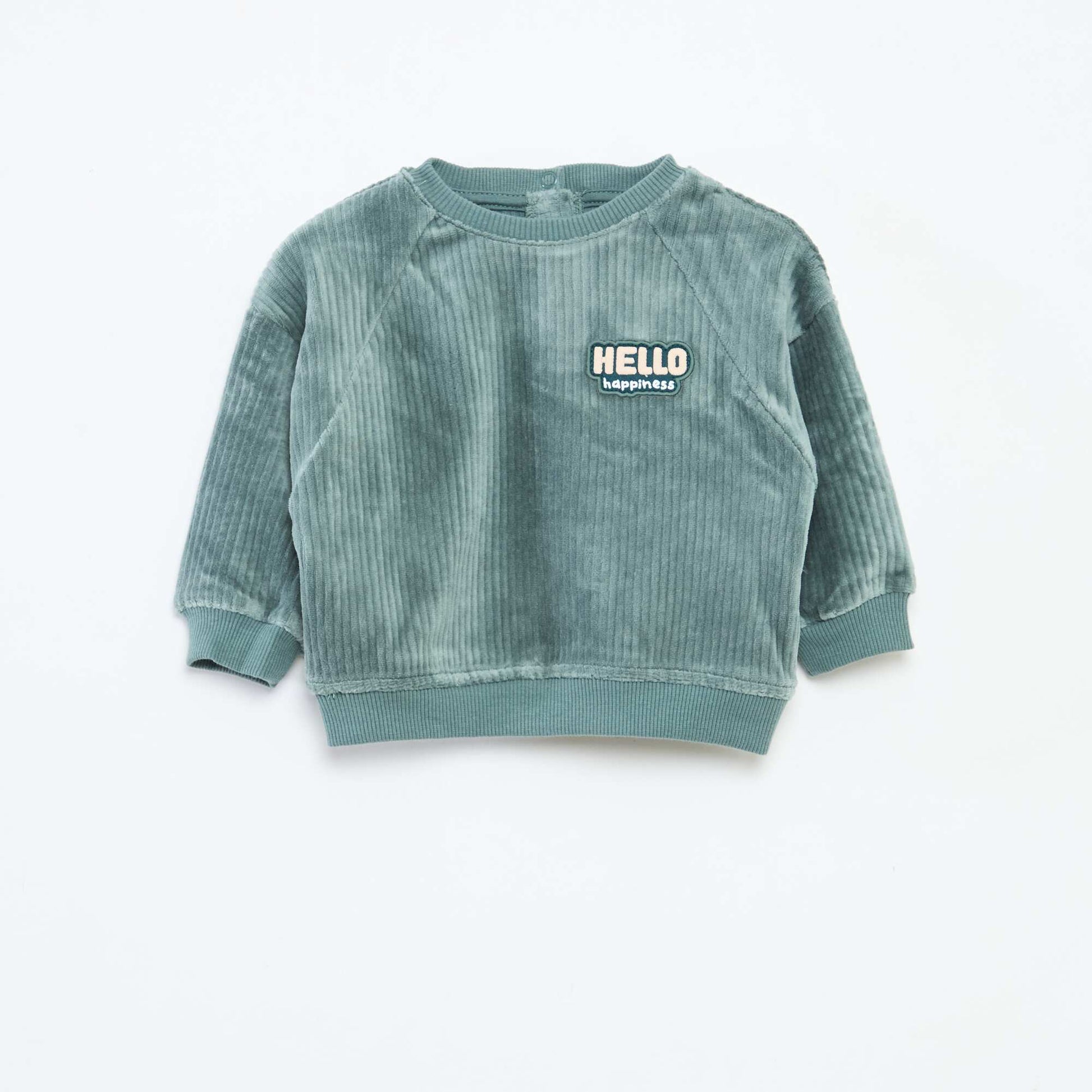 Sweat en velours côtelé VERT