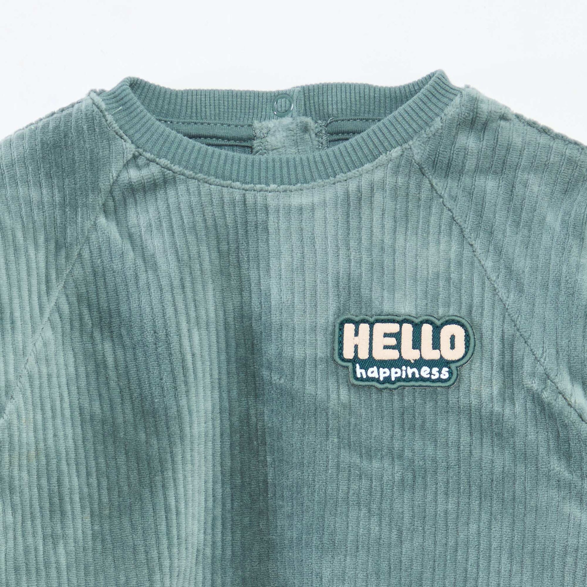 Sweat en velours côtelé VERT