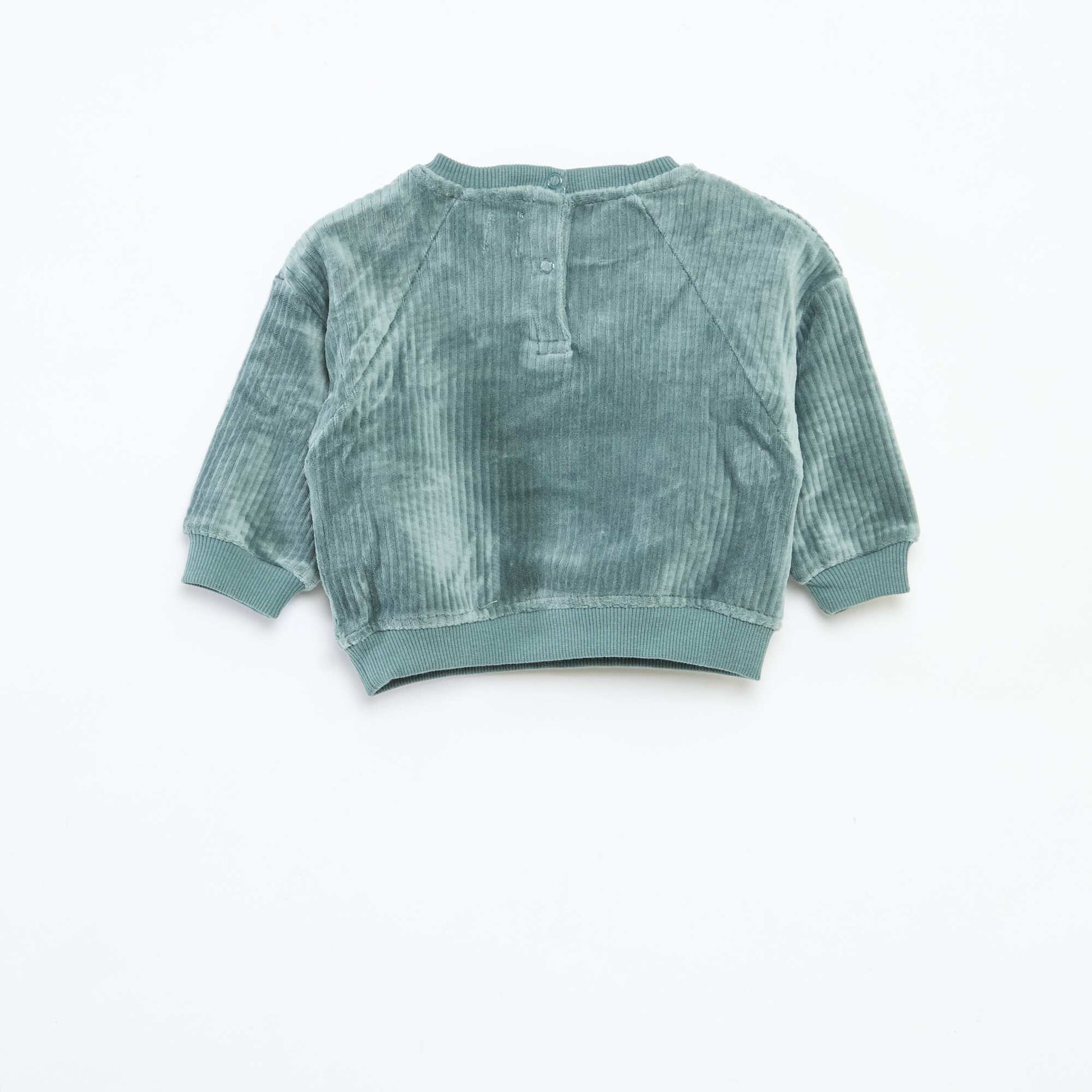 Sweat en velours côtelé VERT