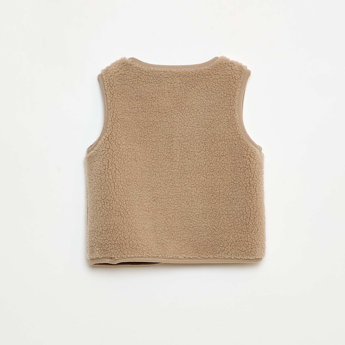 Gilet sans manches effet moutonné BEIGE