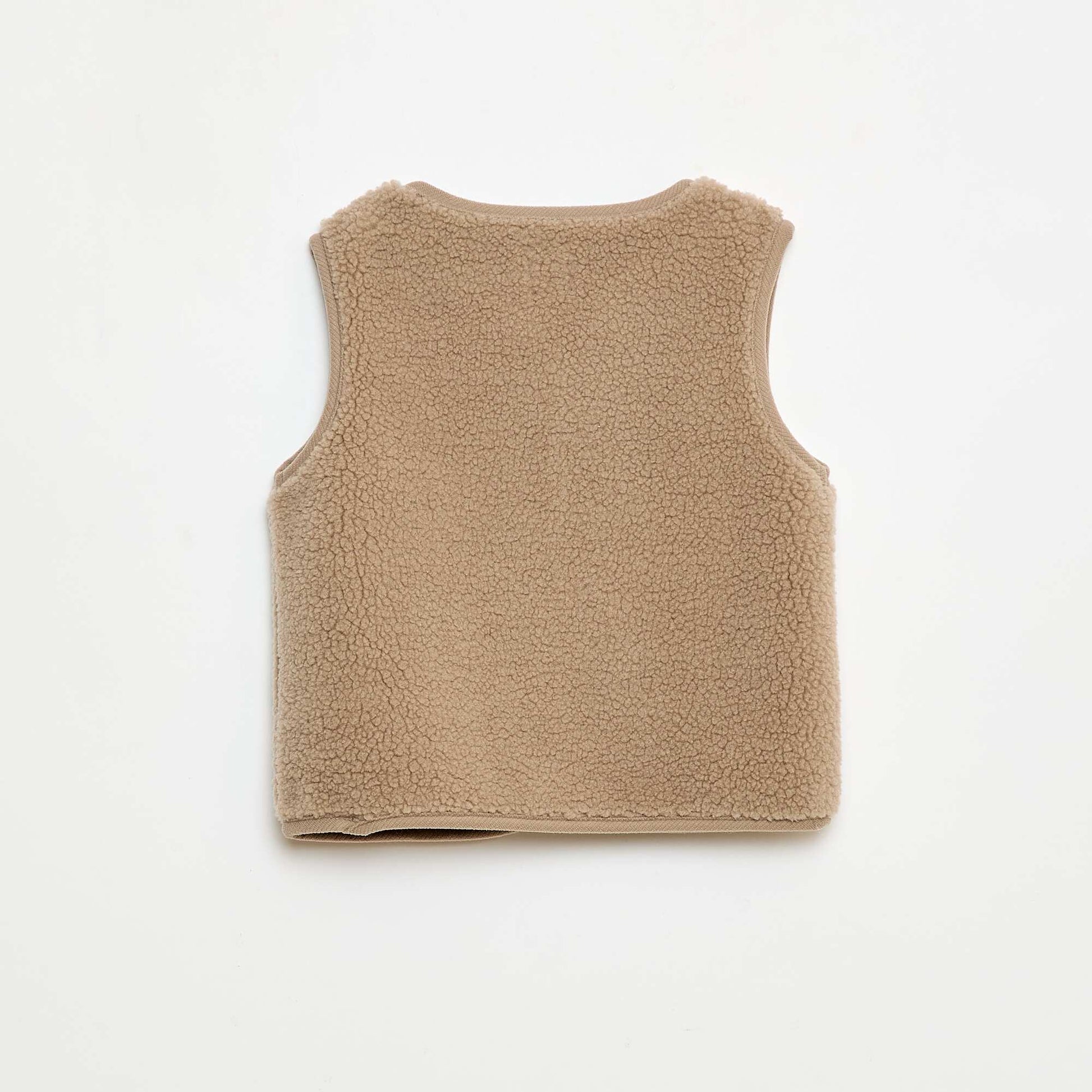 Gilet sans manches effet moutonné BEIGE