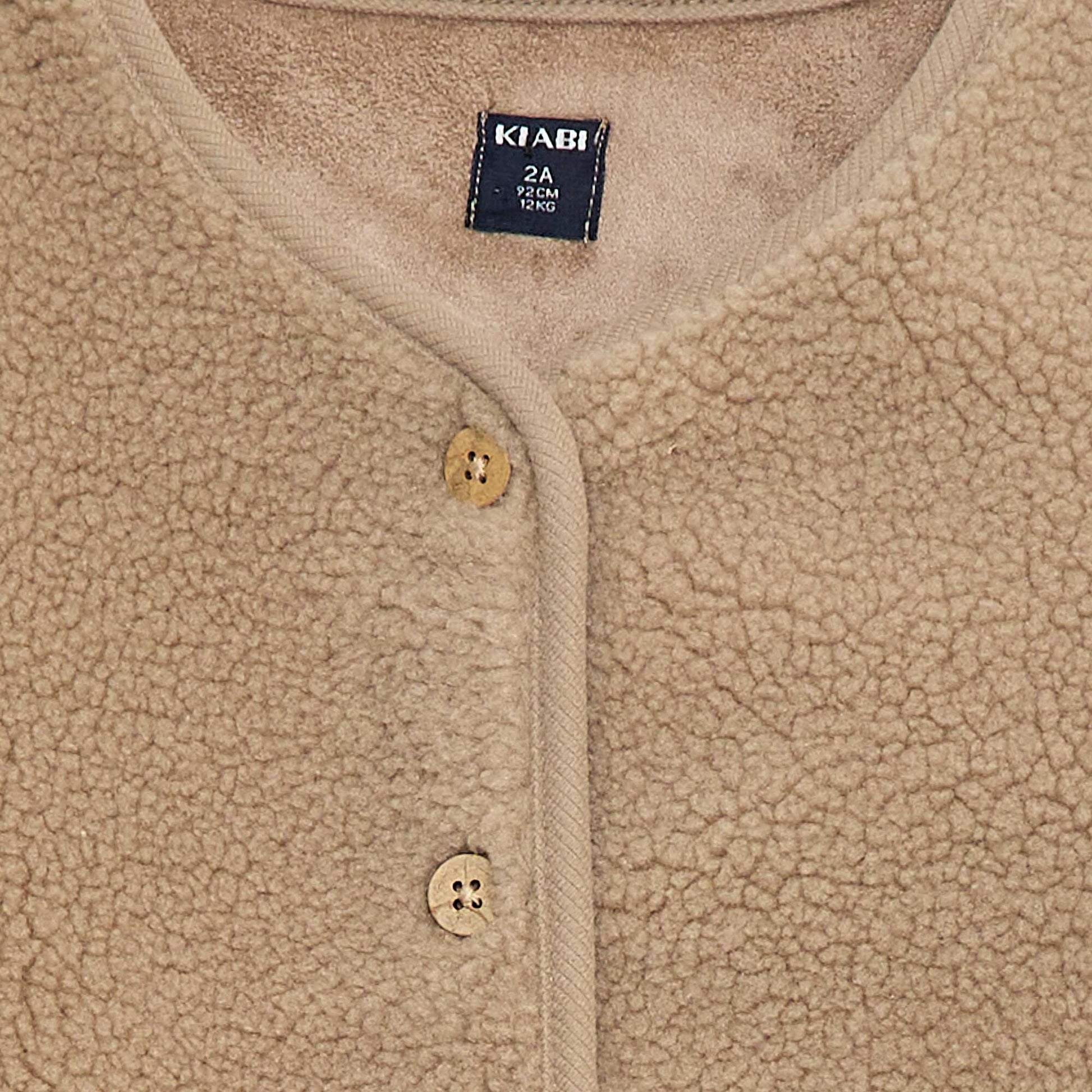 Gilet sans manches effet moutonné BEIGE