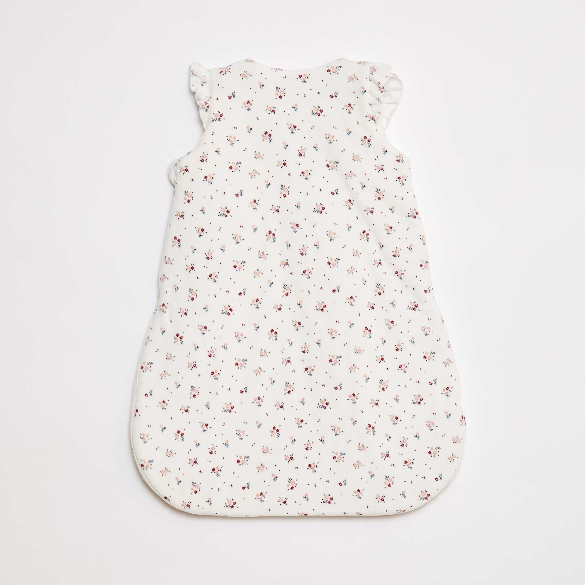 Gigoteuse chaude avec manches amovibles et motif à fleurs BLANC