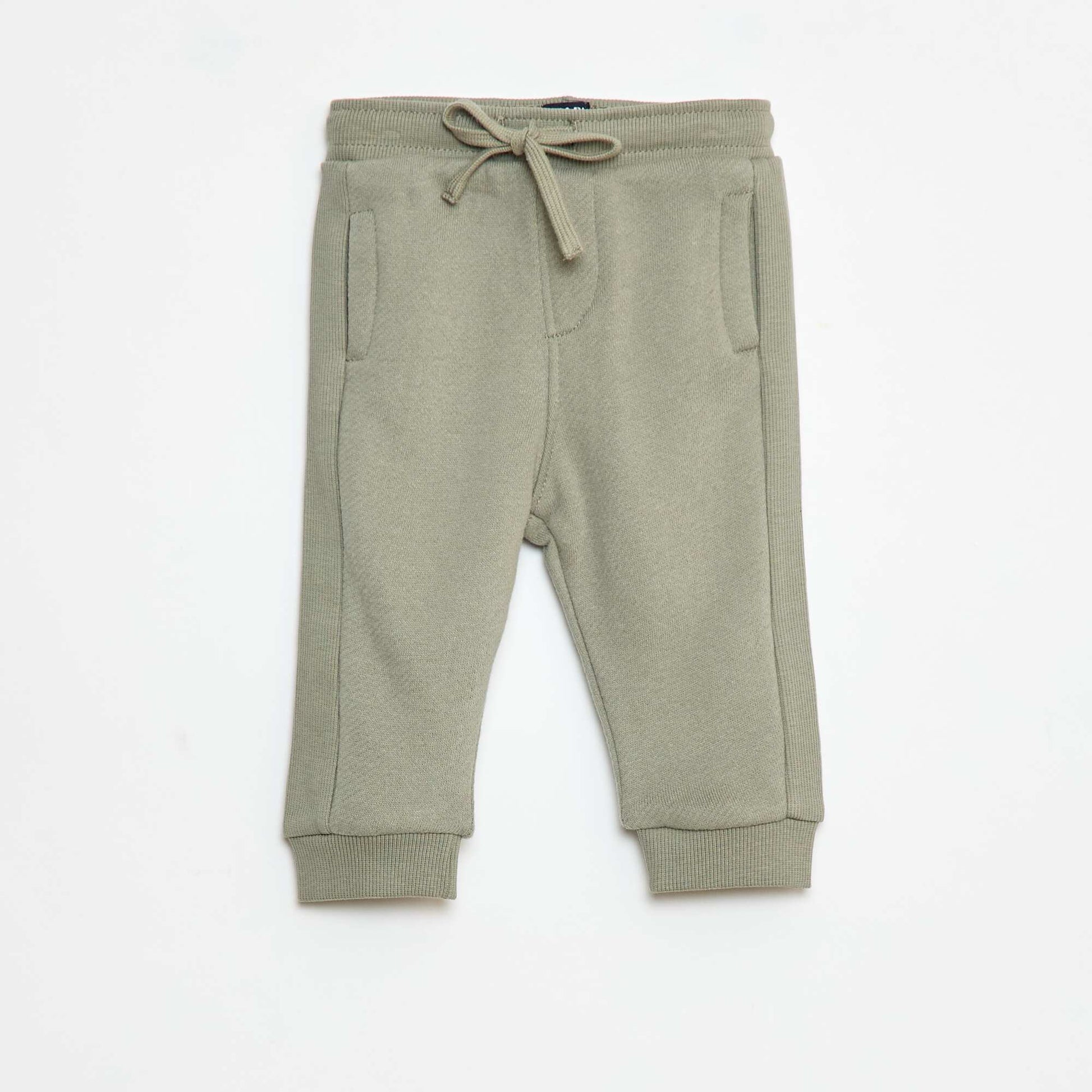 Pantalon jogging chiné en french terry VERT